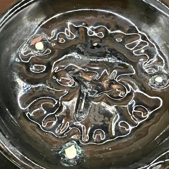 1970’s Canuck Pottery Evangeline Series Green On Black Drip Glaze Mug 8 fl oz - Picture 10 of 12